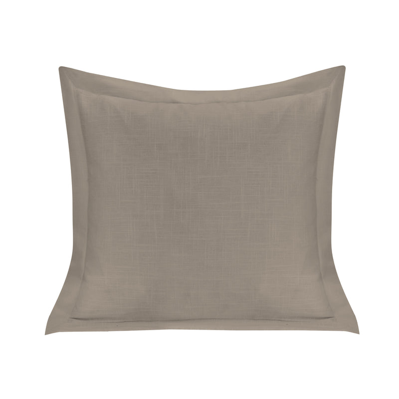 Single Flanged Washed Linen Pillow Taupe Pillow