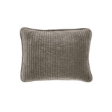 Stonewashed Cotton Velvet Boudoir Pillow Taupe Pillow