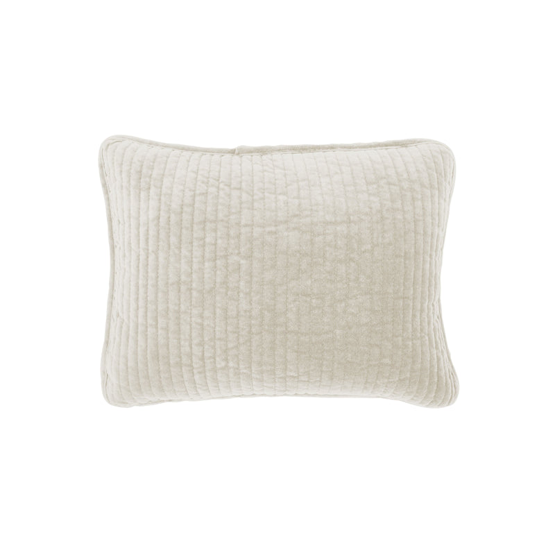 Stonewashed Cotton Velvet Boudoir Pillow Vintage White Pillow