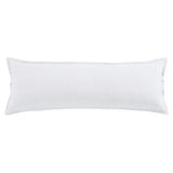 100% French Flax Linen Long Lumbar Pillow White Pillow