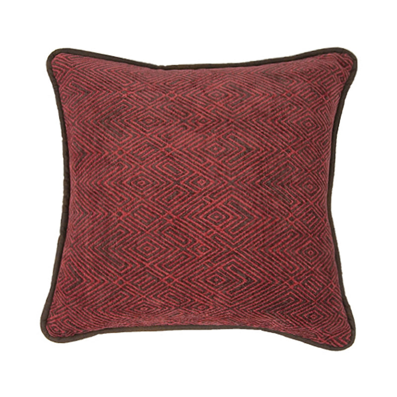 Wilderness Ridge Red Chenille Throw Pillow, 18x18 Pillow