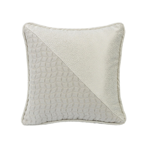 Wilshire Half & Half Gray Decorative Throw Pillow, 16x16 Pillow