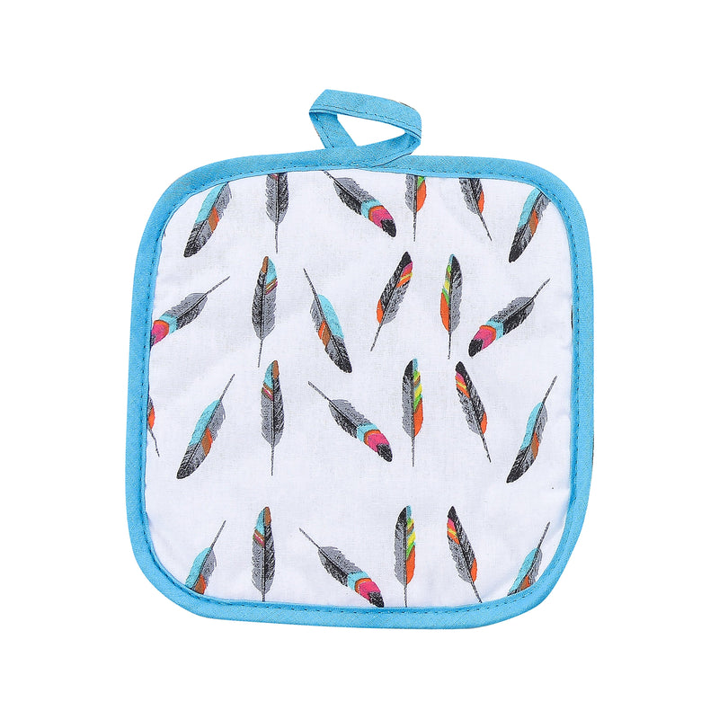 Tossed Feather Printed Pot Holder Pot Holder