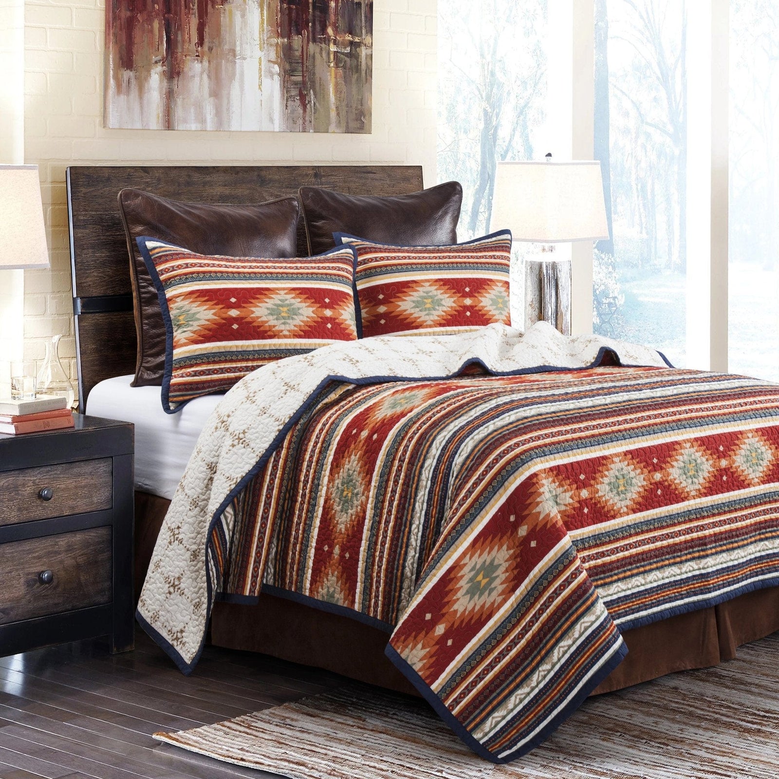新品HiEnd Accents Del Sol Quilt Set, Twin