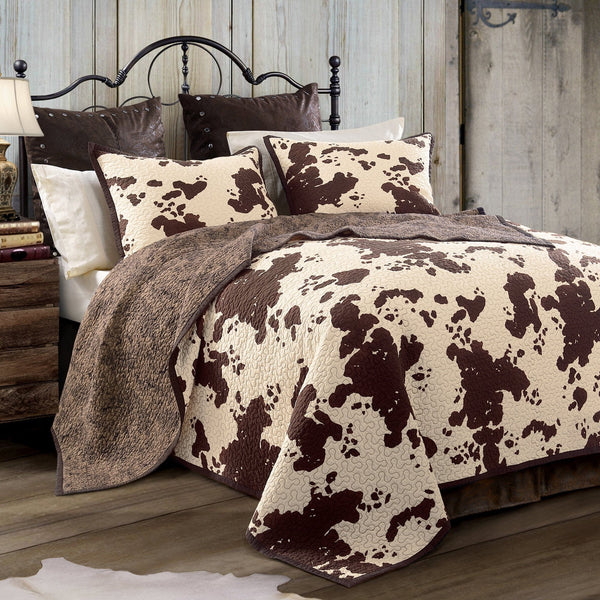 Elsa Cowhide Reversible Quilt Set Quilt