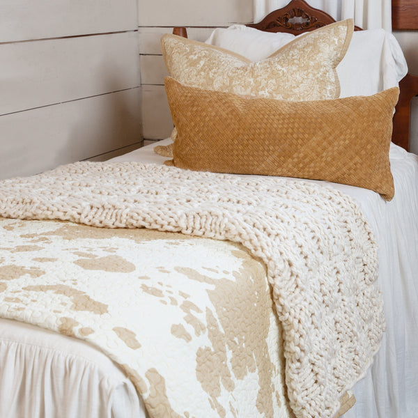 Elsa Cowhide Reversible Quilt Set Quilt