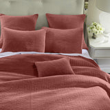 Stonewashed Cotton Velvet Quilt Quilt Set / Full/Queen / Salmon Quilt