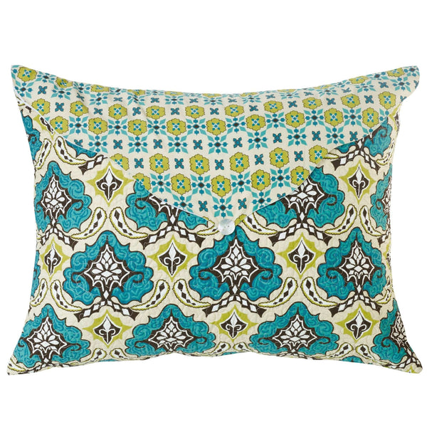 Salado Scalloped Edges Throw Pillow, Floral Medallion, 18x18