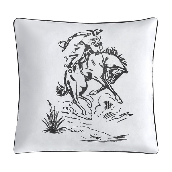 Ranch Life Bronc Rider Indoor/Outdoor Pillow