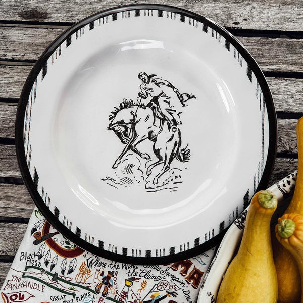 Ranch Life Melamine Dinner Plates, Set of 4