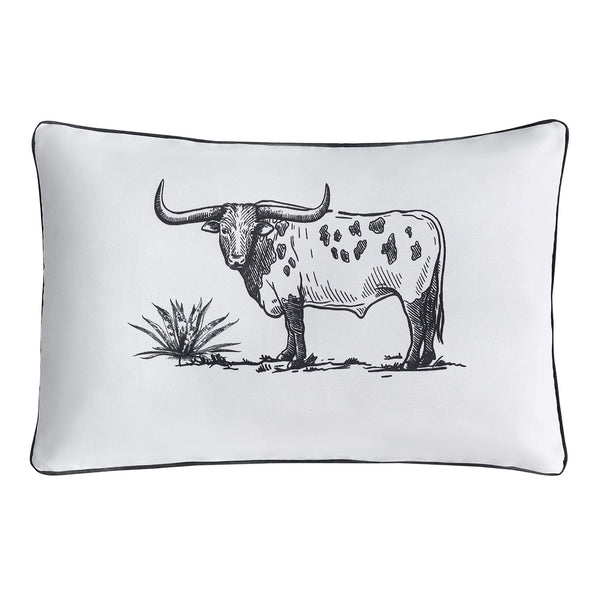 Ranch Life Steer Indoor/Outdoor Pillow