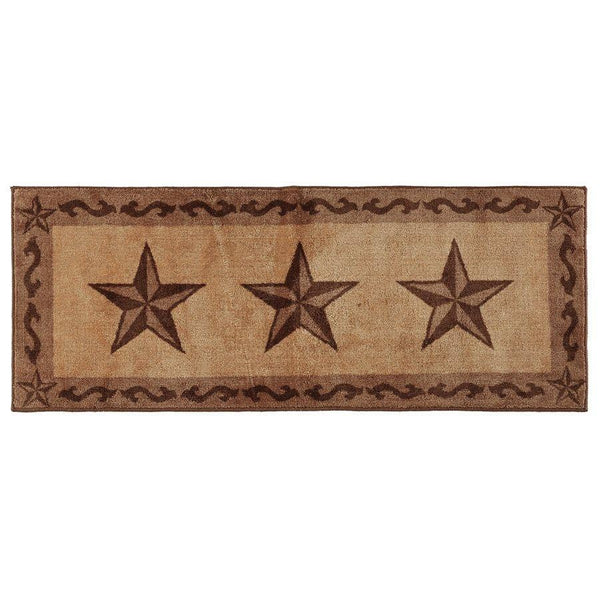 3-Star w/ Scroll Motif Kitchen/Bath Rug - Chocolate Rug