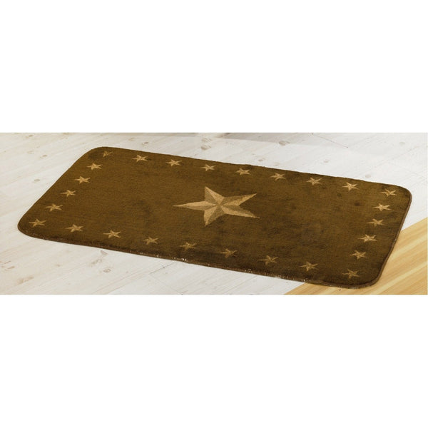 Dark Chocolate Star Kitchen/Bath Rug (2 Sizes) 30" x 50" Rug