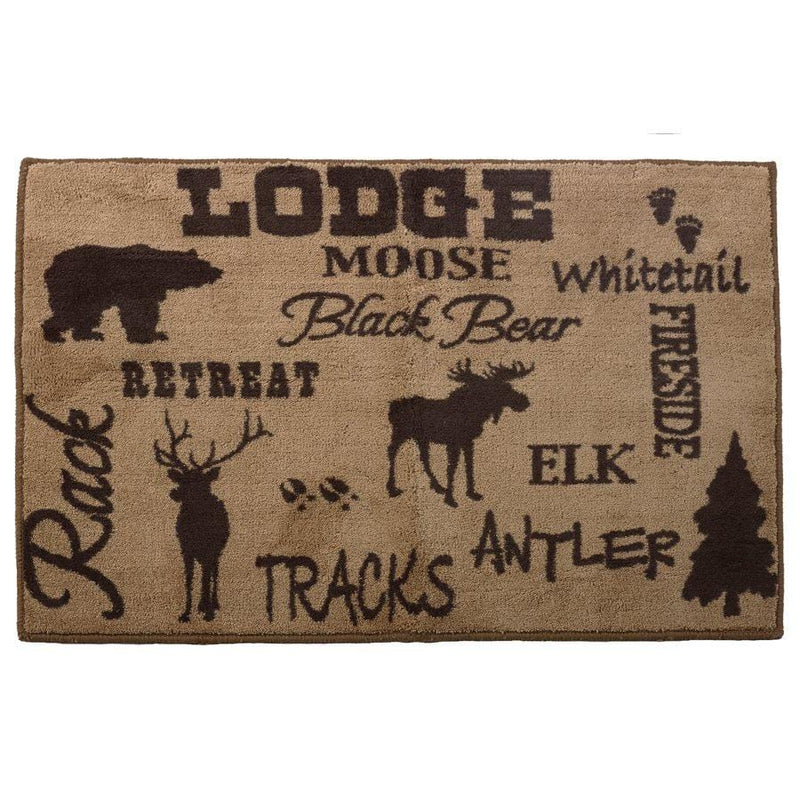 Cabin Lodge Themed Kitchen Towels with Bear, Moose, and Antler Print