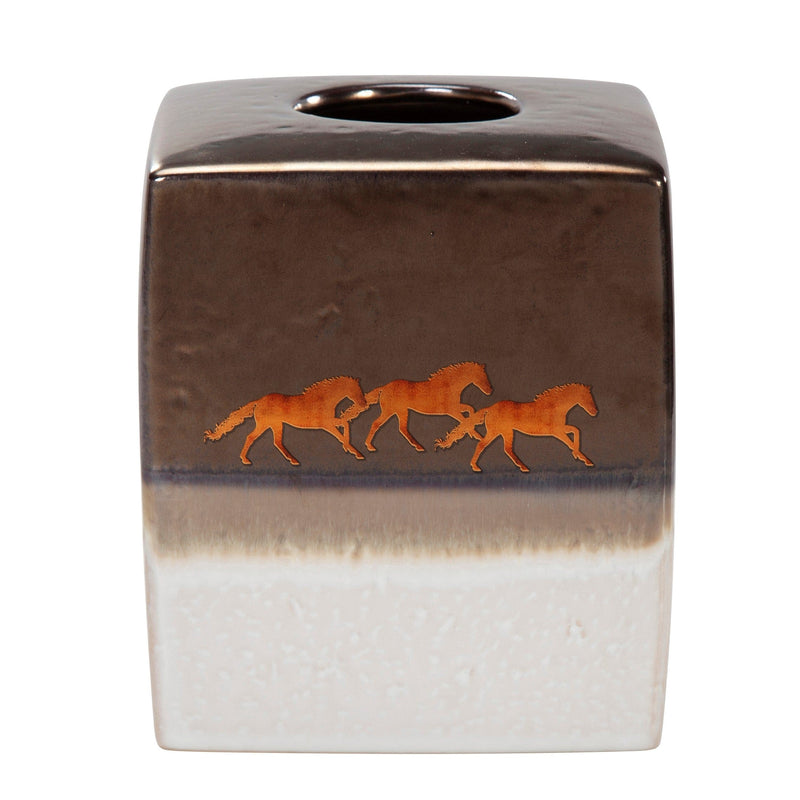 Running Remuda Ceramic Tissue Box Cover
