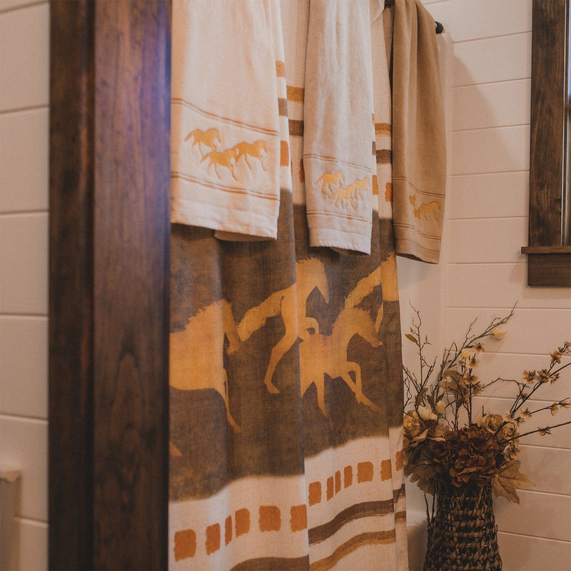 Running Remuda Shower Curtain