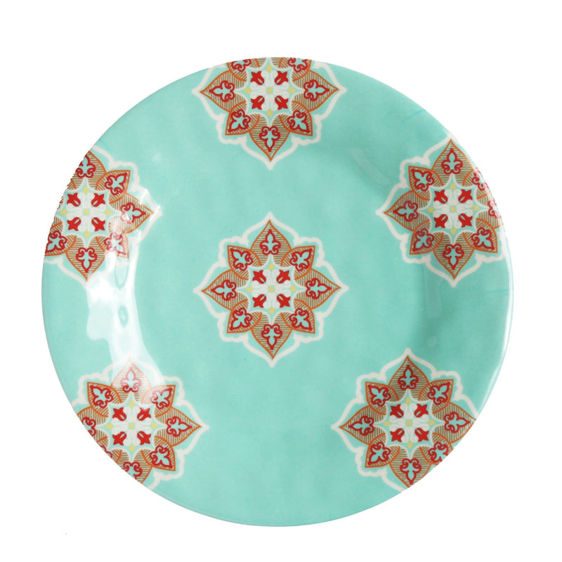 Western Motif 4-PC Melamine Salad Plate Set Salad Plate