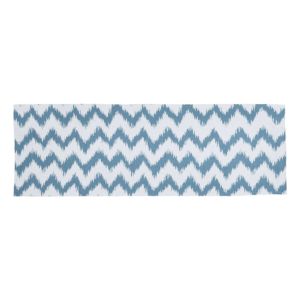 Catalina Aqua & White Bed Runner w/ Chevron Pattern Sale-Bedding