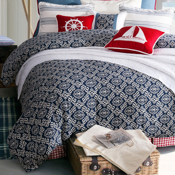 St. Clair Coastal Bedding Set, Blue & White Sale-Comforter