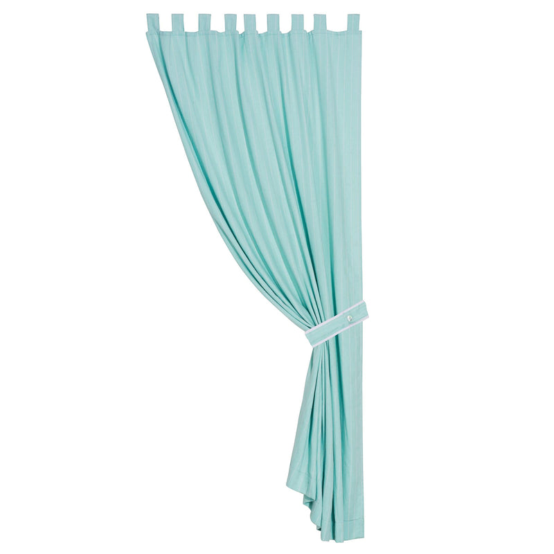 Catalina Aqua Tab-Top Single Panel Curtain Sale-Curtain