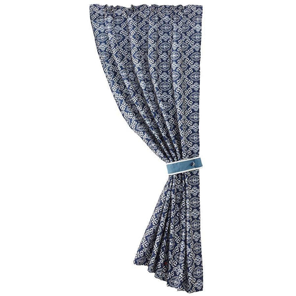 Monterrey Blue Alhambra Rod Pocket Curtain Panel Sale-Curtain