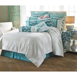 Catalina Coastal Duvet Cover, White & Aqua Chevron Sale-Duvet