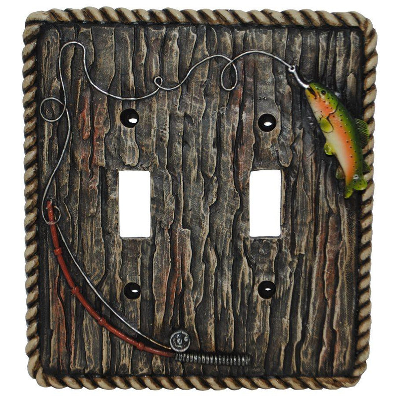 Rainbow Trout Double Switch Wall Plate Sale-HD