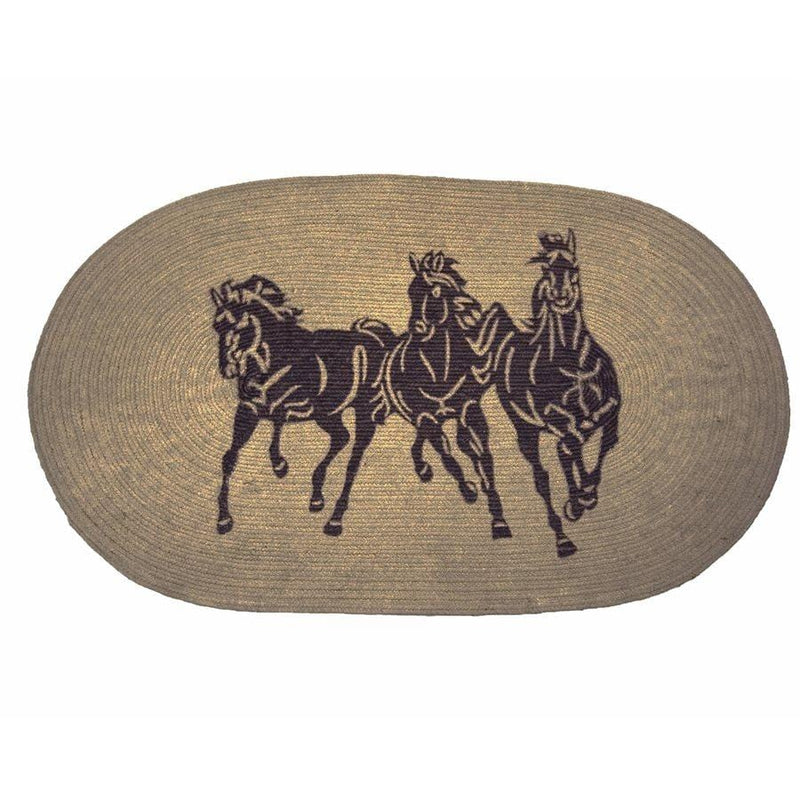 3 Horse Jute Rug, 30x50 Sale-K