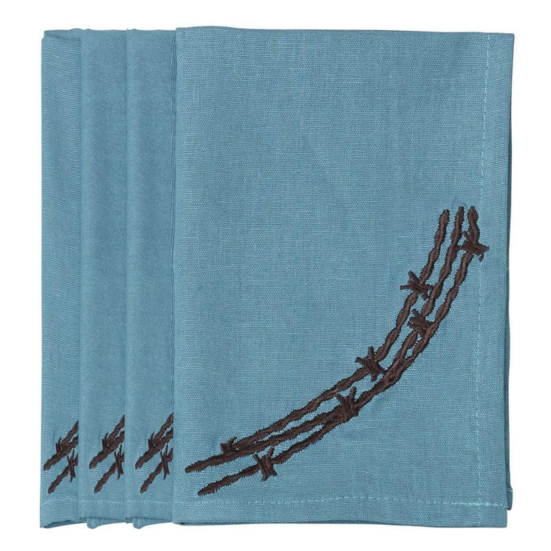 Barbwire Napkin - Turquoise (Set of 4) Sale-K