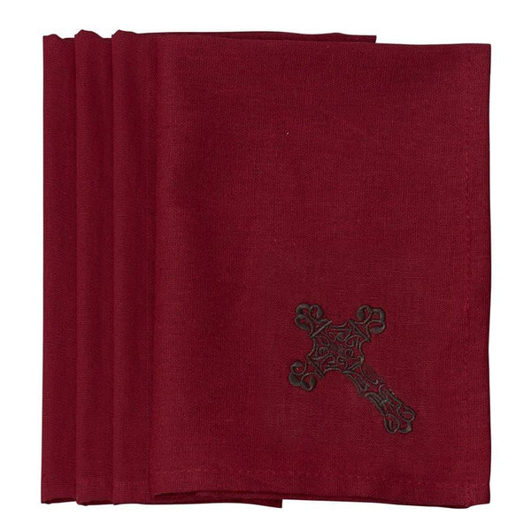 Cross Napkin - Red (Set of 4) Sale-K