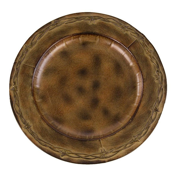 Round Barbwire Iron Tray, 14" Sale-K