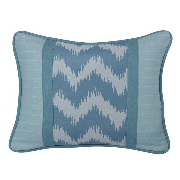 Catalina Chevron Print Pillow w/ Blue Stripes Sale-Pillow