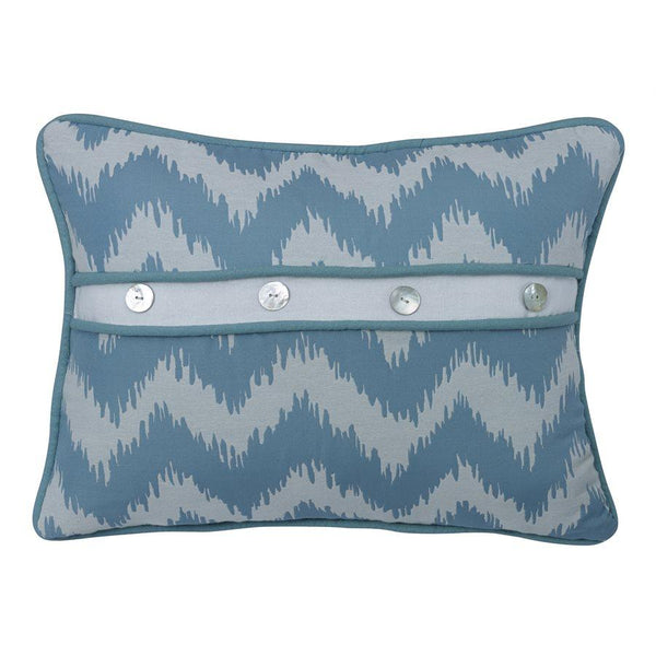 Catalina Chevron Print Pillow w/ Button Details Sale-Pillow