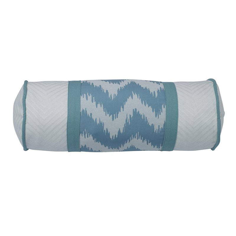 Catalina Neckroll Pillow w/ Aqua & White Chevron Sale-Pillow