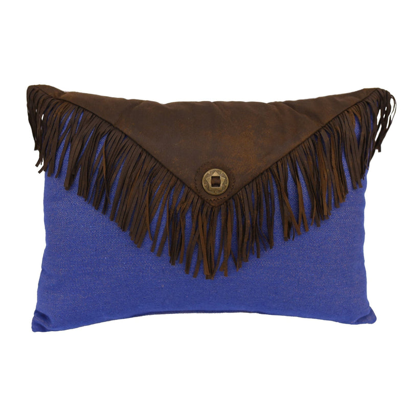 Denim Envelope Fringe Pillow, 16" x 21" Sale-Pillow