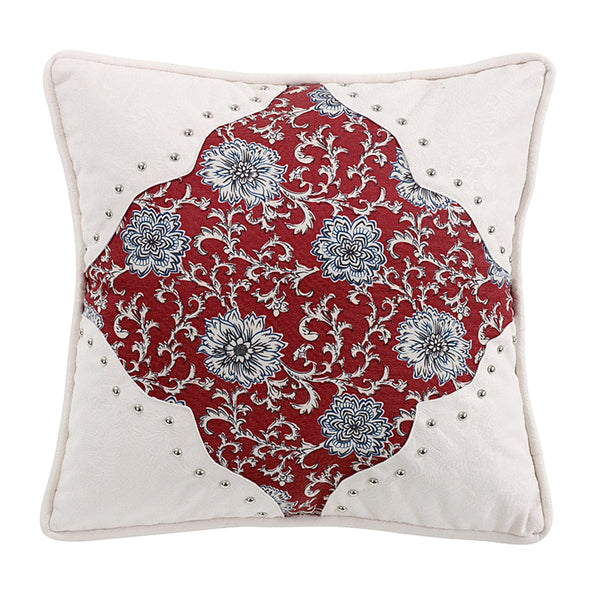 Floral Pillow w/ Scalloped Corners, 18x18 Sale-Pillow