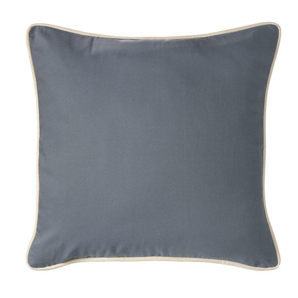 Monterrey Light Indigo Blue Euro Sham w/ White Piping Sale-Sham