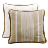 Newport Taupe Stripe Reversible Euro Sham w/ Trim Sale-Sham