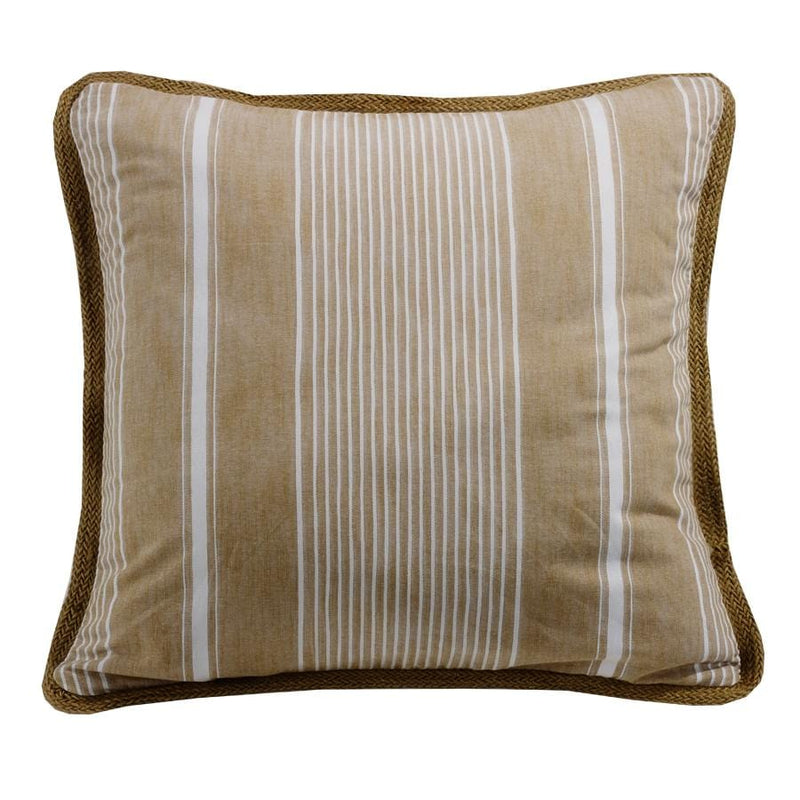 Newport Taupe Stripe Reversible Euro Sham w/ Trim Sale-Sham