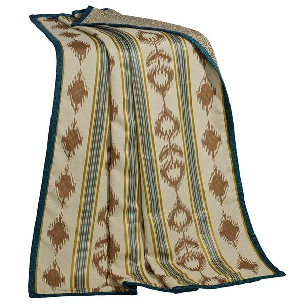 Alamosa Tan & Teal Reversible Throw Blanket Sale-Throw