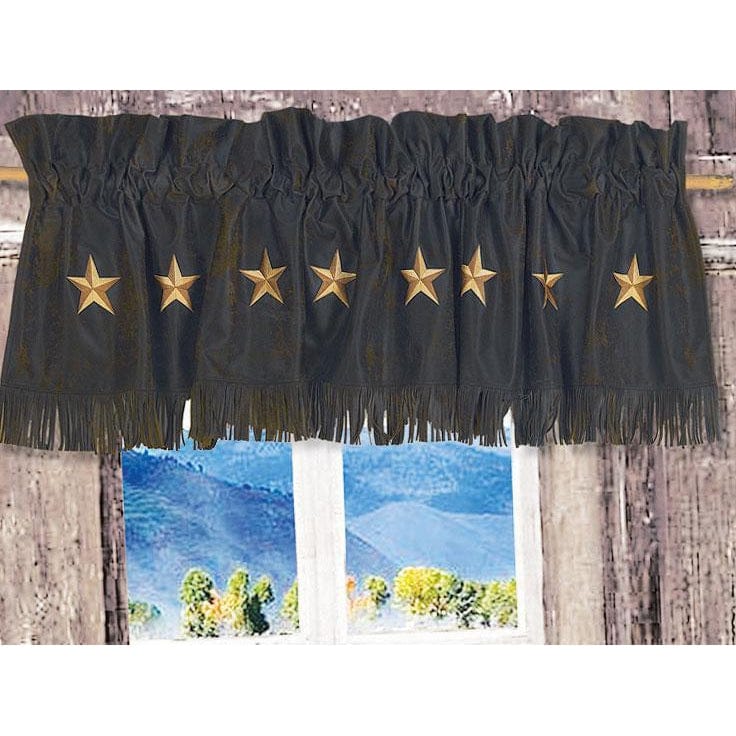 Laredo Black Star Valance, 84x18 Sale-Valance