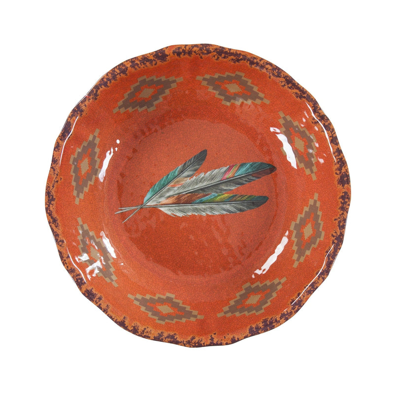Tossed Feather Melamine Serving Bowl Serving Bowl