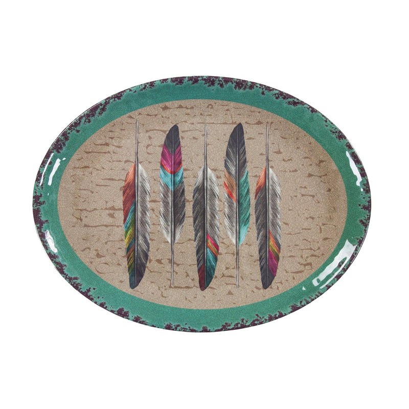 Tossed Feather Melamine Serving Platter Serving Platters