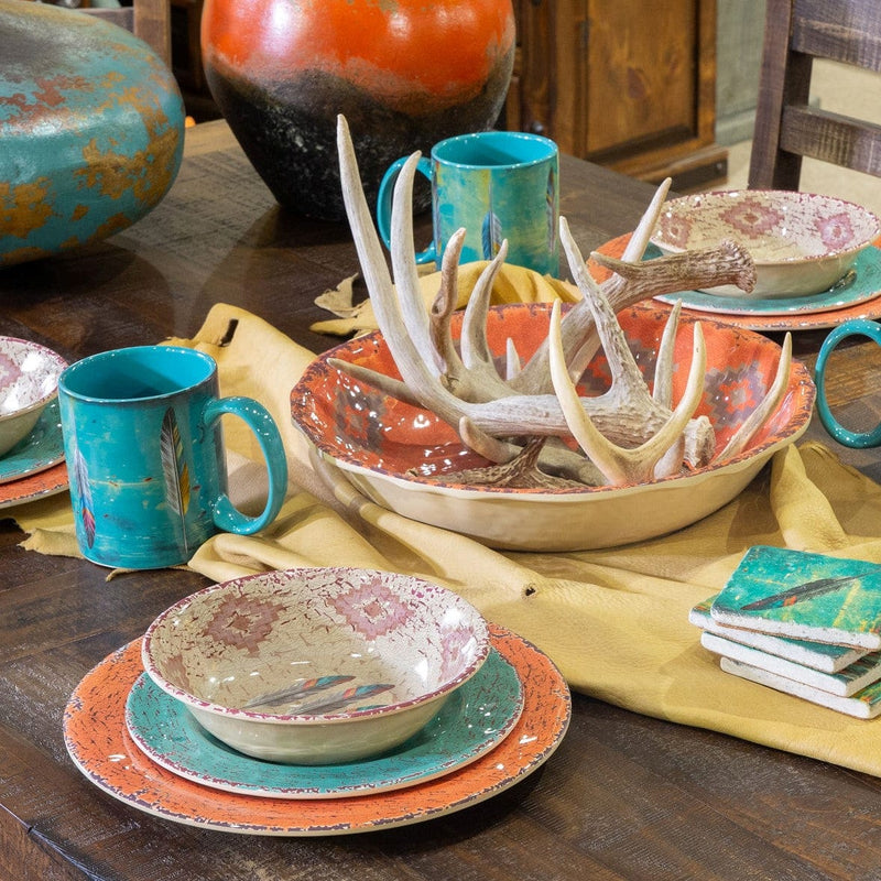 Tossed Feather Melamine Serving Platter Serving Platters