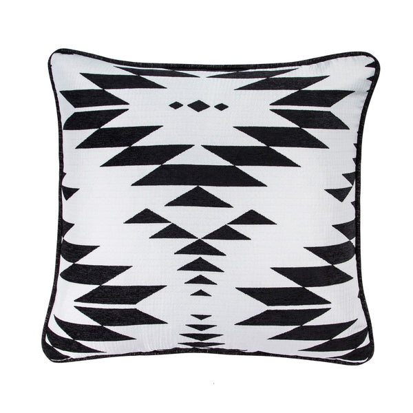 Amelia Black & White Aztec Jacquard Euro Sham Sham