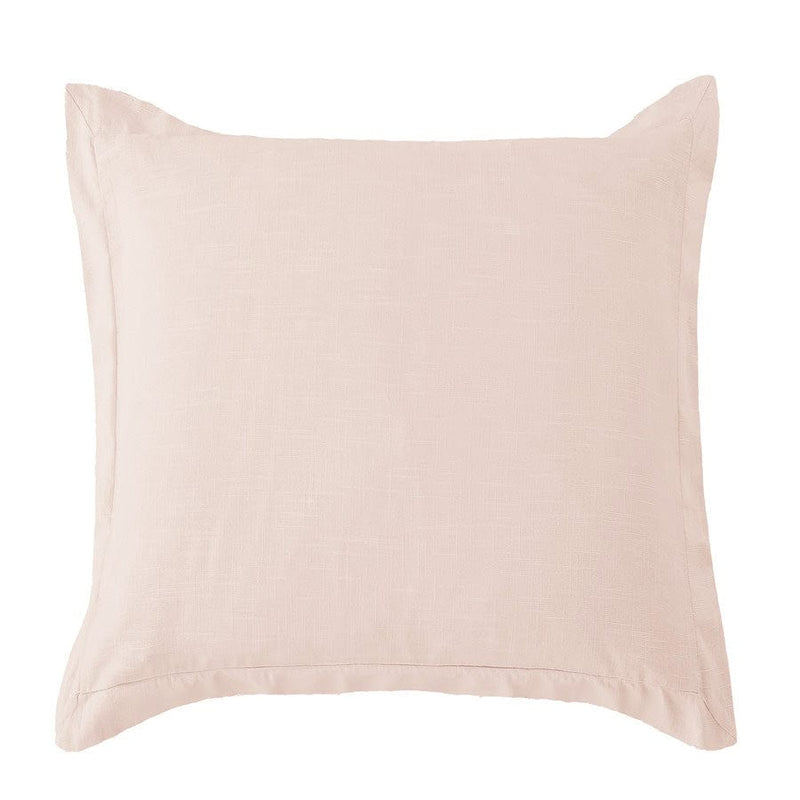 Washed Linen Tailored Euro Sham Blush Sham