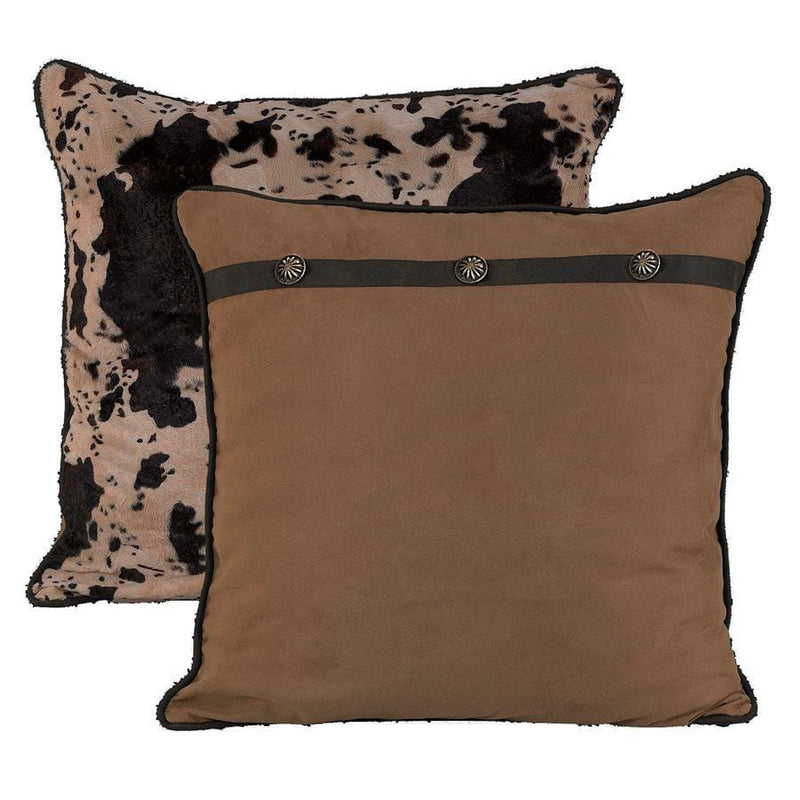 Caldwell Cowhide & Tan Velvet Reversible Euro Sham Sham