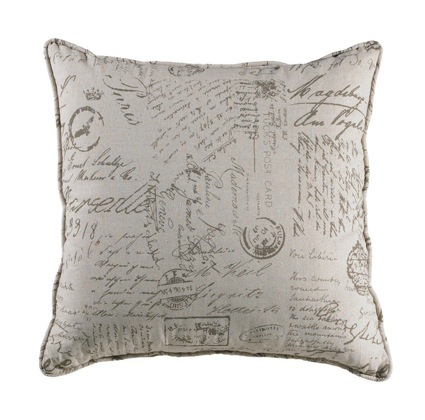 Fairfield Printed Script Linen Euro Sham Sham