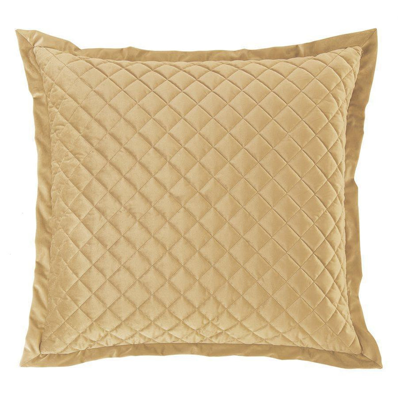 Velvet Diamond Quilted Euro Sham Gold Sham