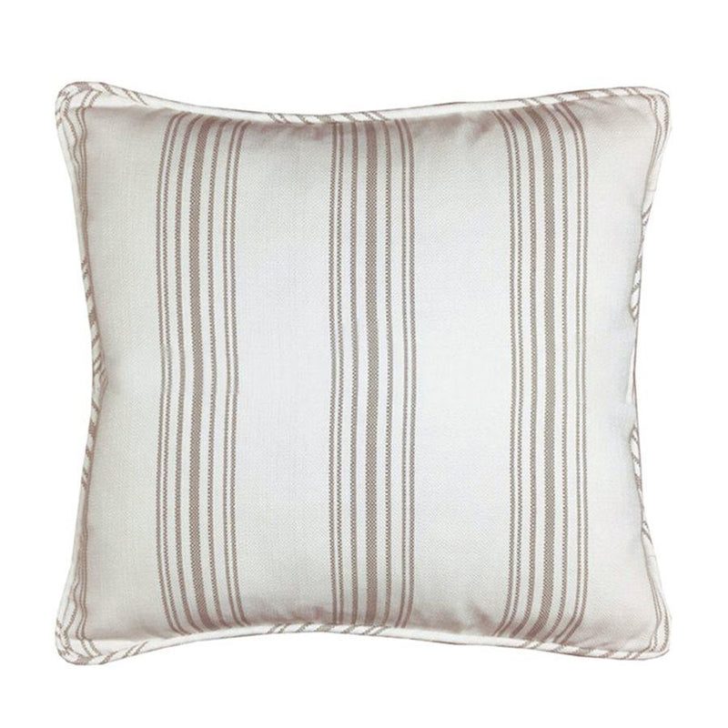 Gramercy Vintage White w/ Taupe Striped Euro Sham Sham